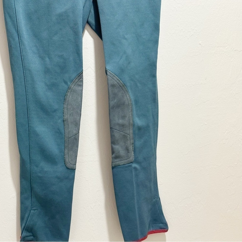 EURO-STAR REITMODEN Blue Leather Riding Breeches Pants Dressage Equestrian 26R - Picture 6 of 8